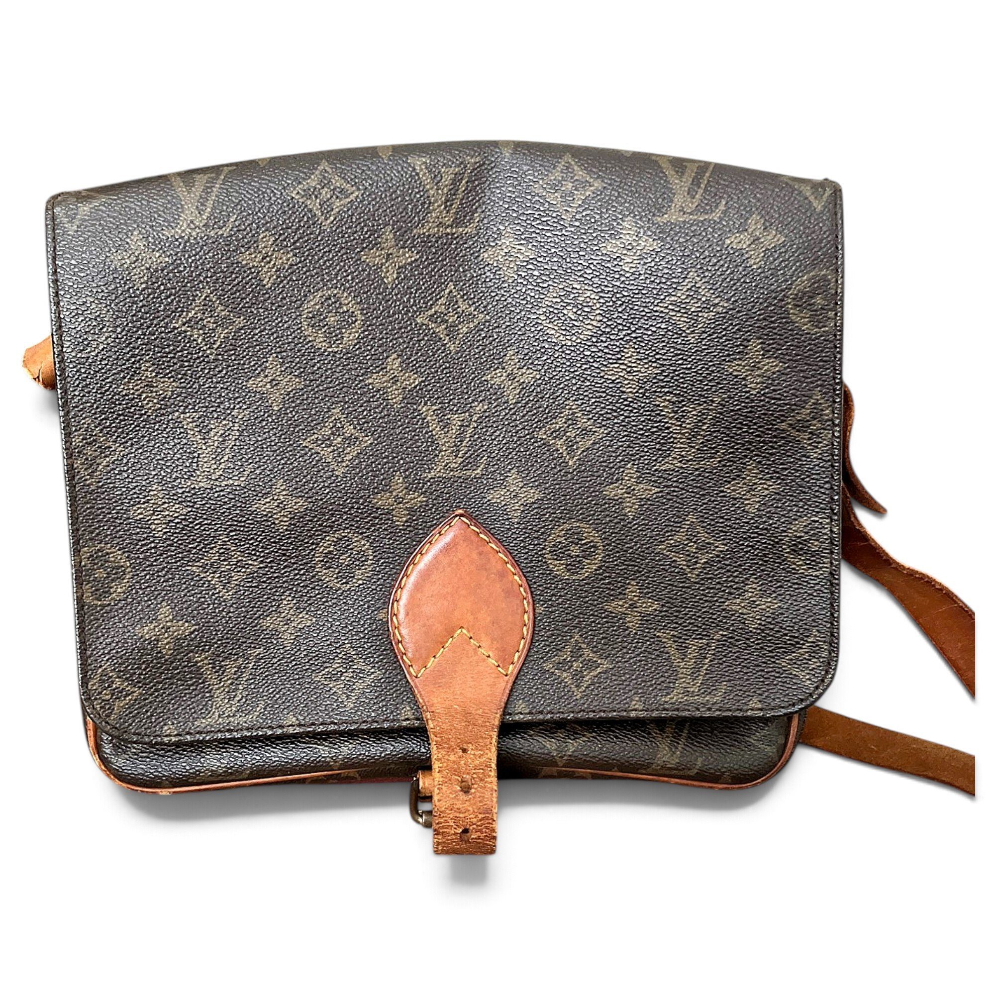 Cartouchière leather crossbody bag