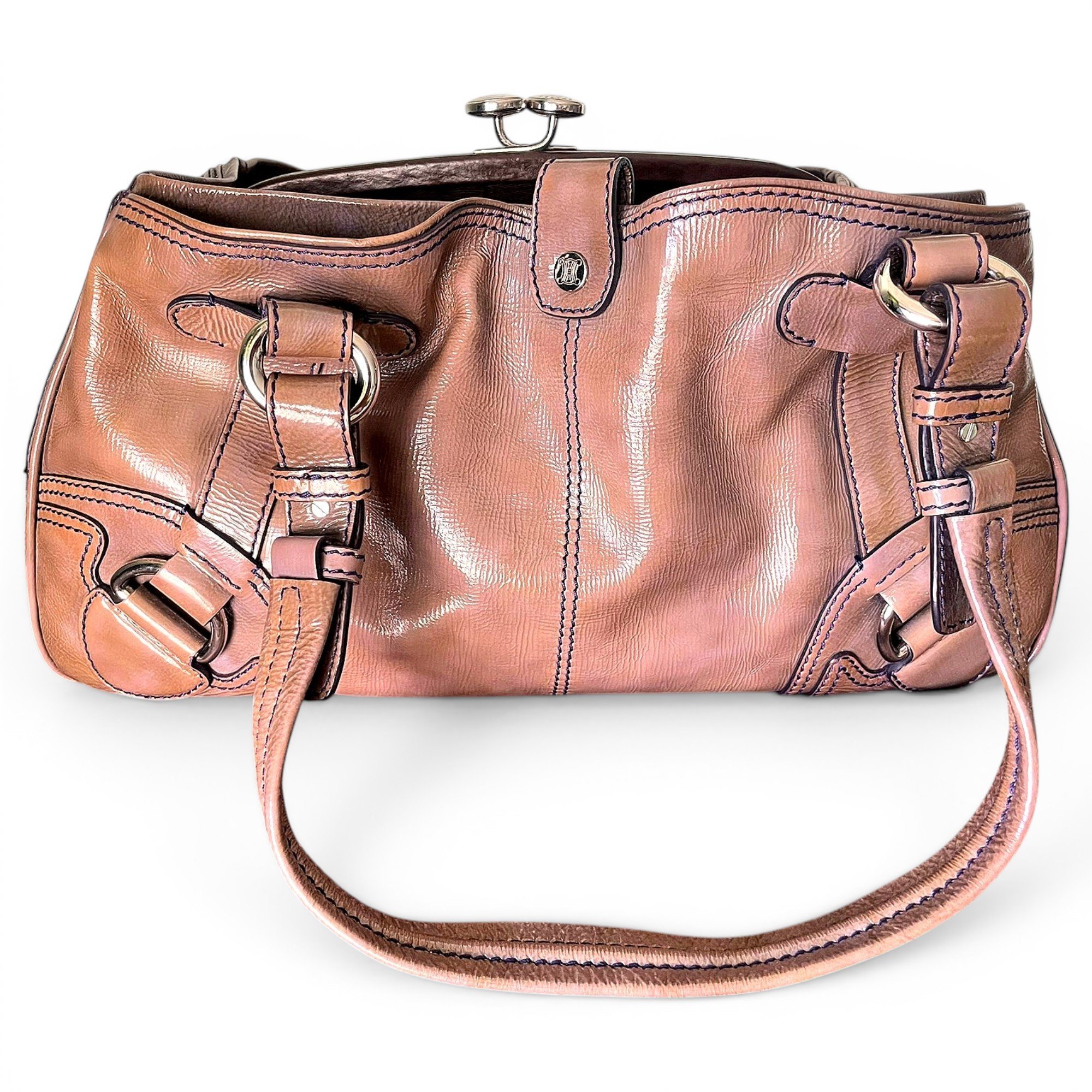 Patent leather handbag