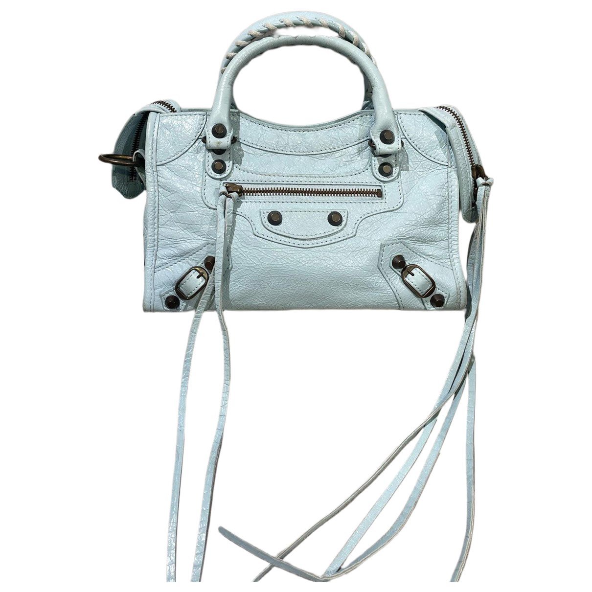 City leather handbag