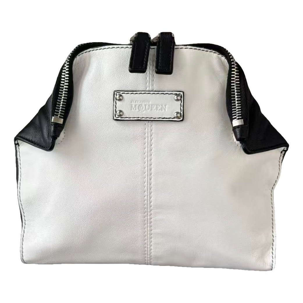 Leather clutch bag