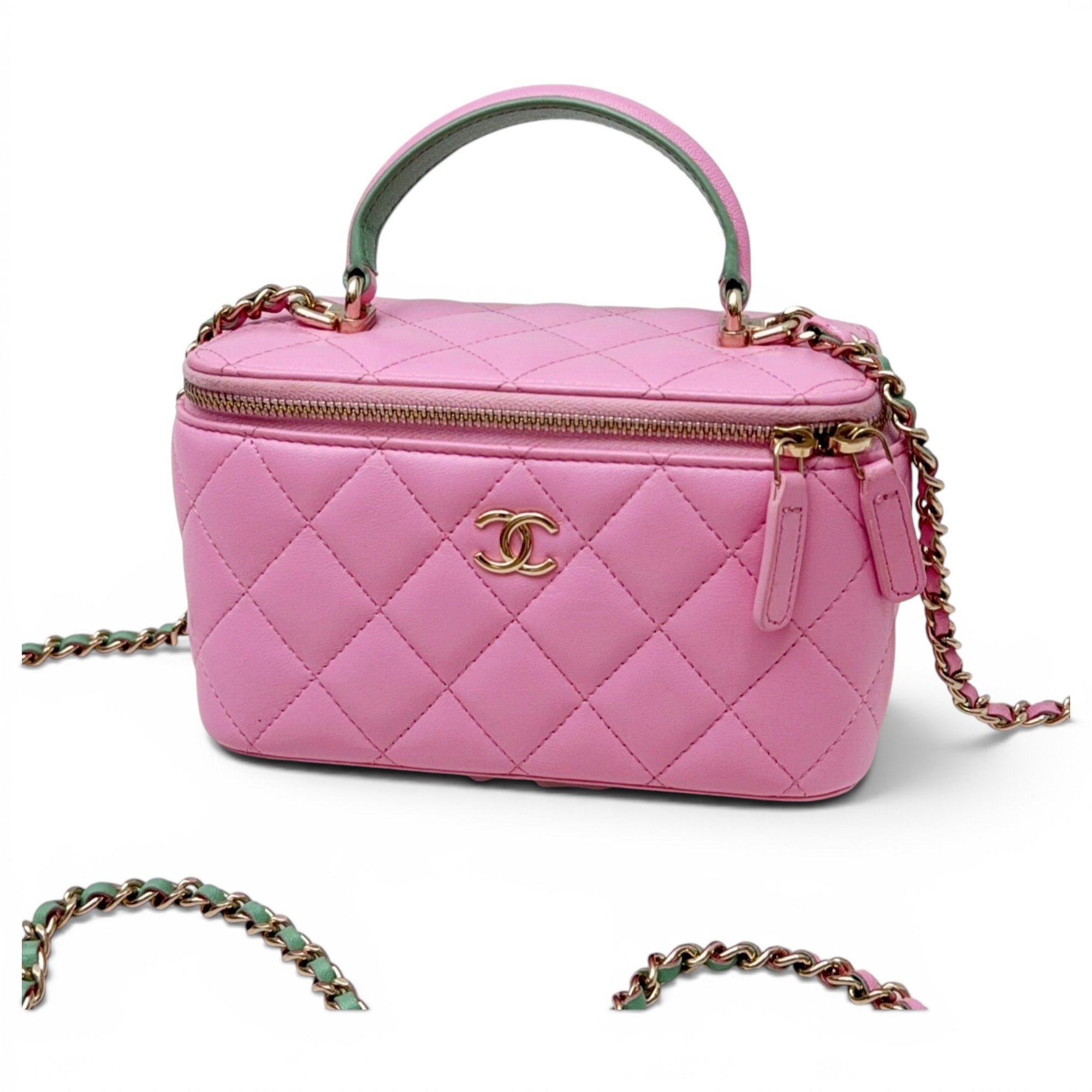 Vanity leather handbag