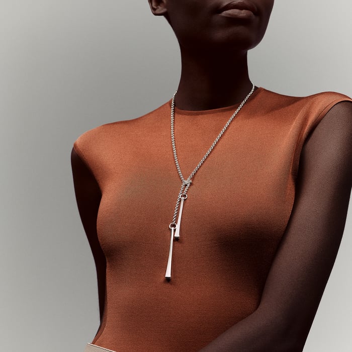 Sans Coloris Clou De Forge Lariat Necklace