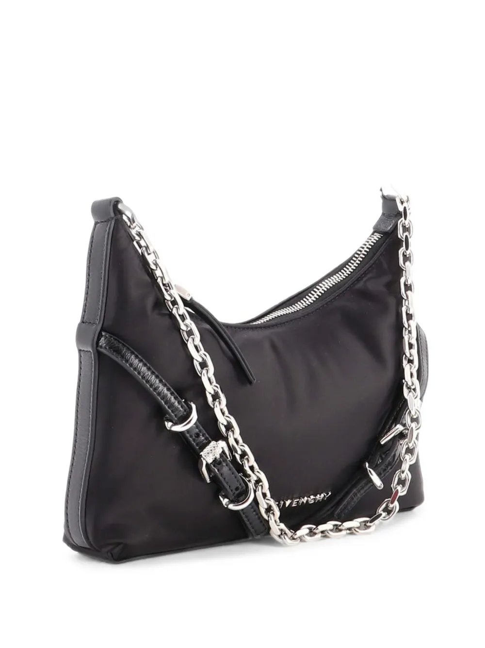 Voyou Party Satin with Leather Mini shoulder bag