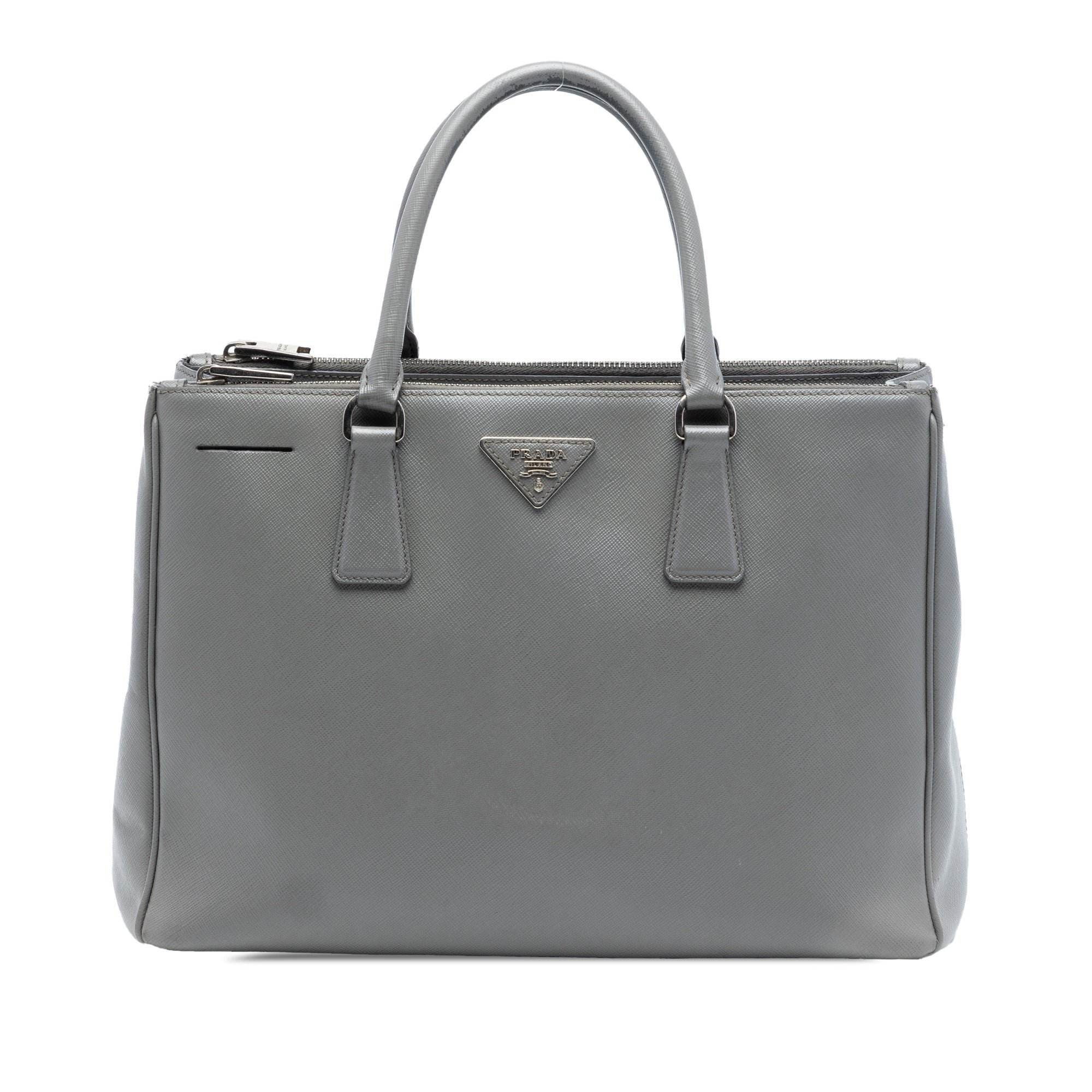 Double leather satchel