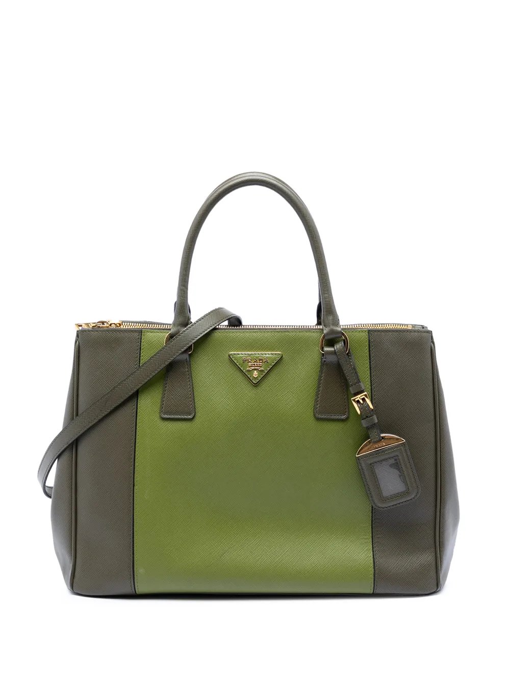 2013-2026 Medium Bicolor Saffiano Lux Galleria Double Zip satchel