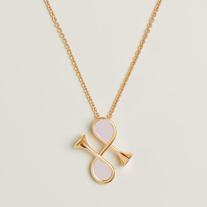 Mauve Pâle Cor H Pendant