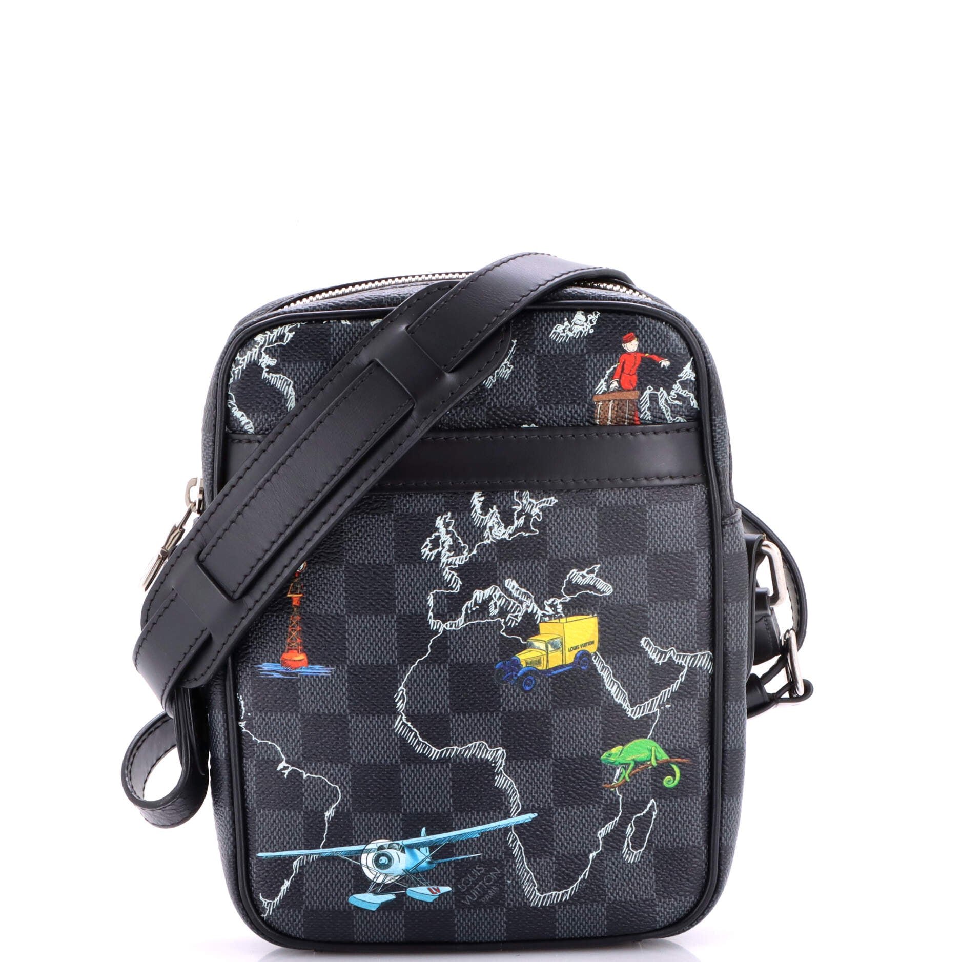 Danube Slim Bag Limited Edition Renaissance Map Damier Graphite PM
