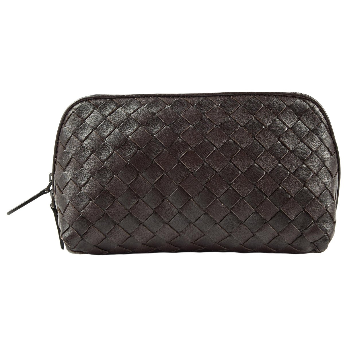 Leather clutch bag
