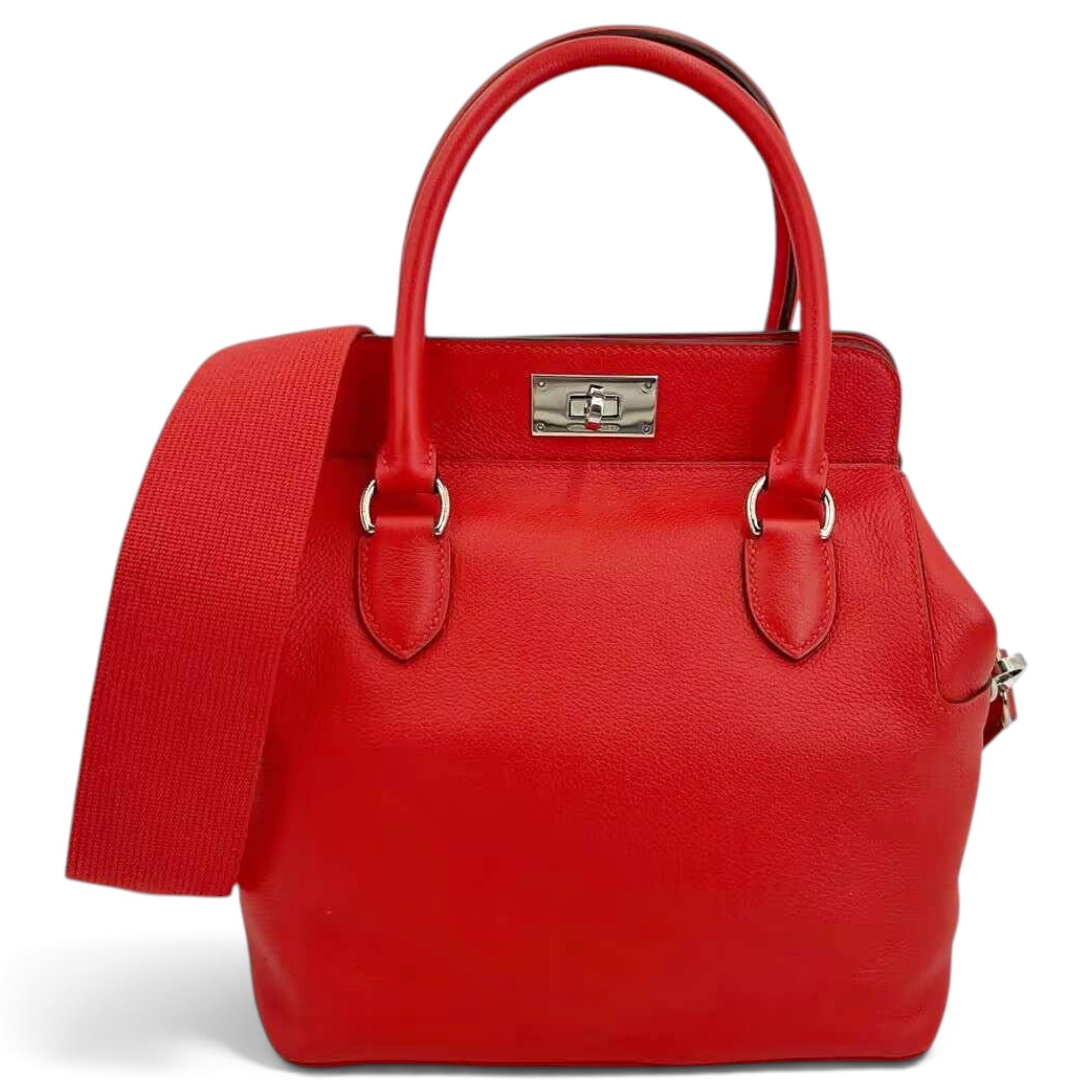 Toolbox leather handbag