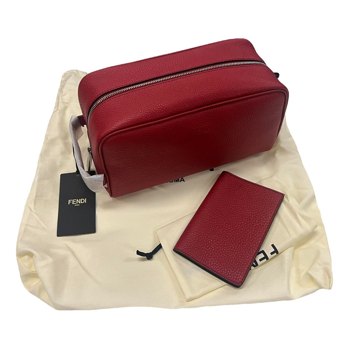 Leather clutch bag