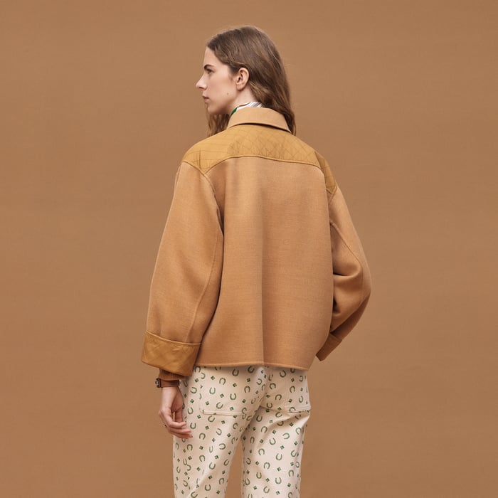 Beige Blond "Chaine d'Ancre" Short Coat