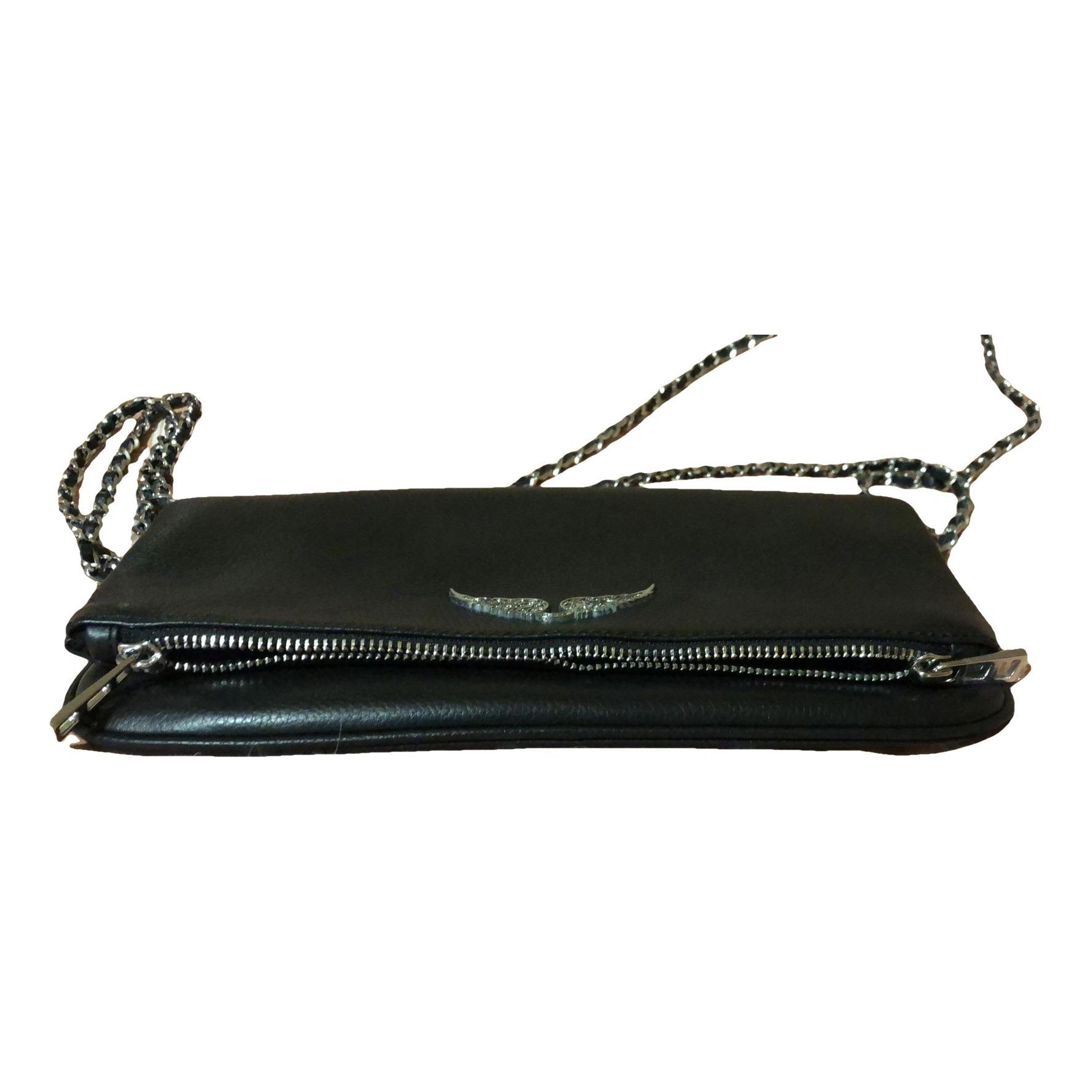 Rock leather clutch bag