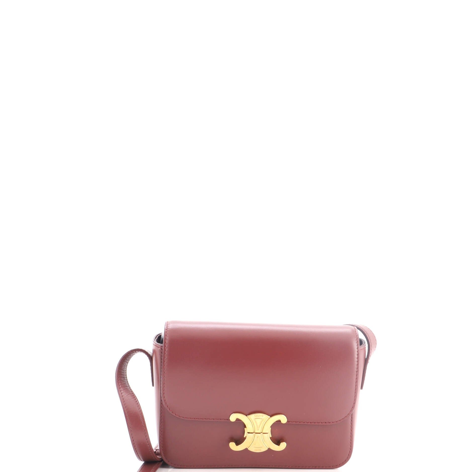 Triomphe Shoulder Bag Smooth Calfskin Nano