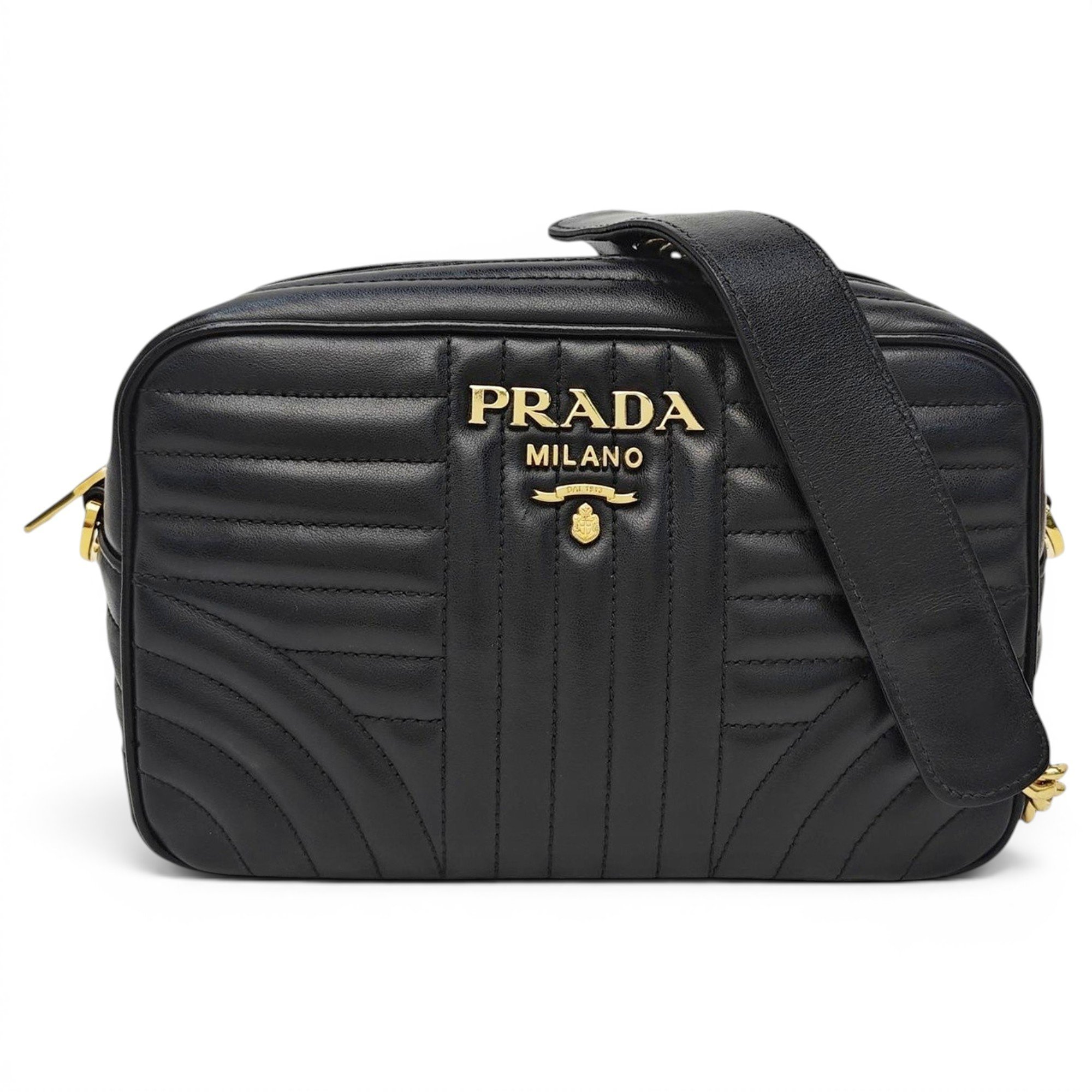 Diagramme leather handbag
