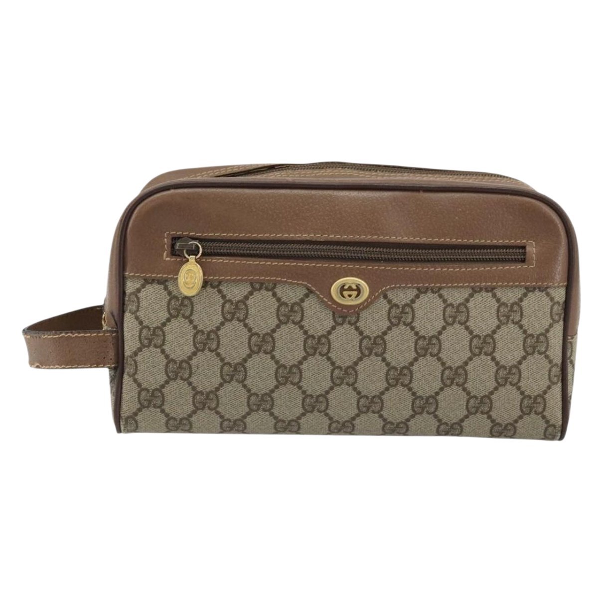Leather clutch bag