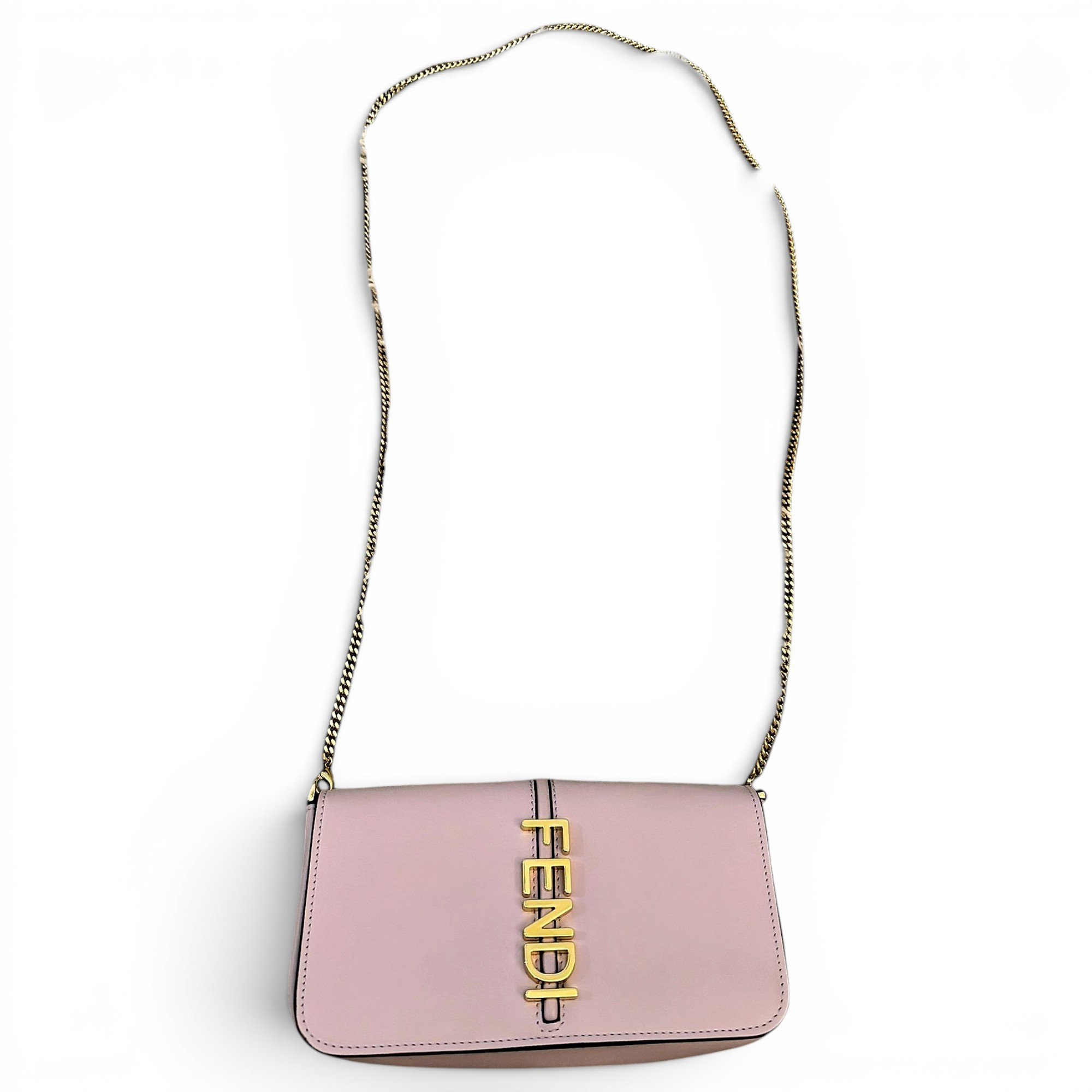 Fendigraphy leather crossbody bag