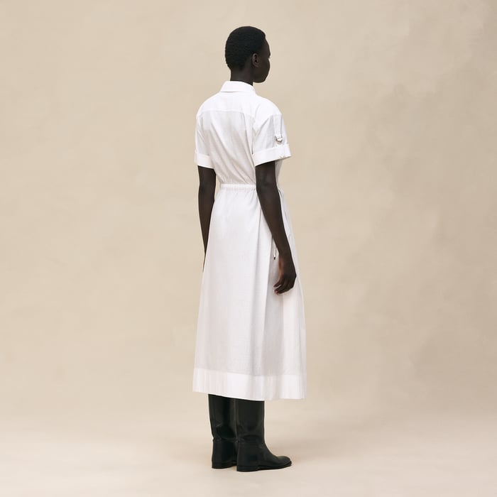 Blanc "Mosaique" Short-sleeve Dress