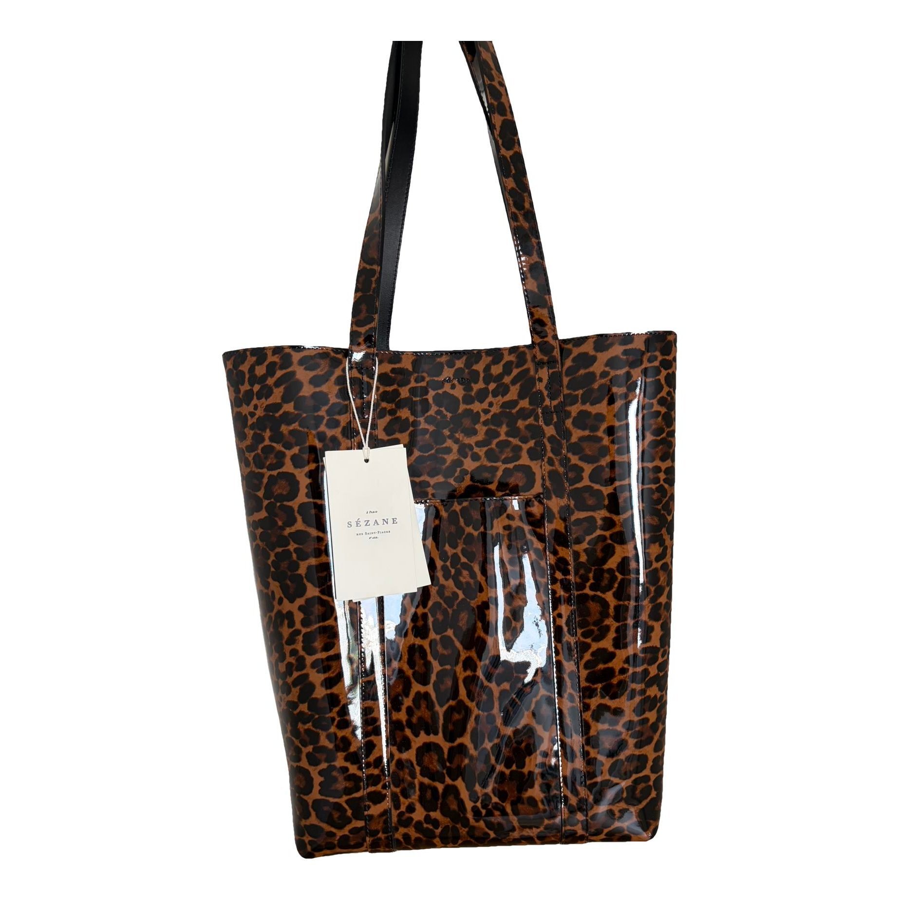 Patent leather tote