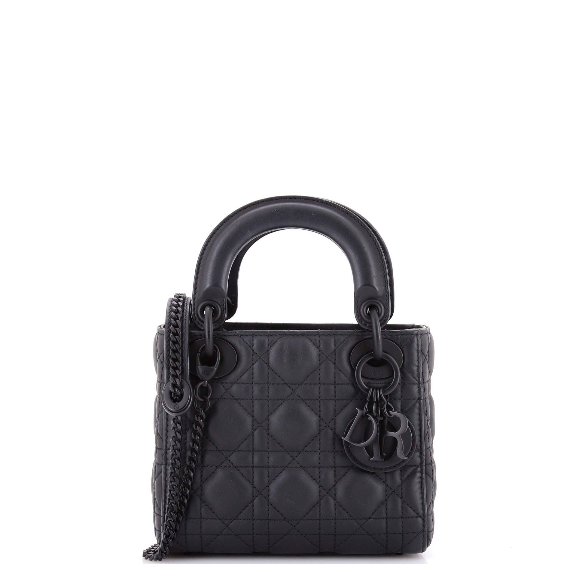 Ultra Matte Lady Dior Chain Bag Cannage Quilt Calfskin Mini