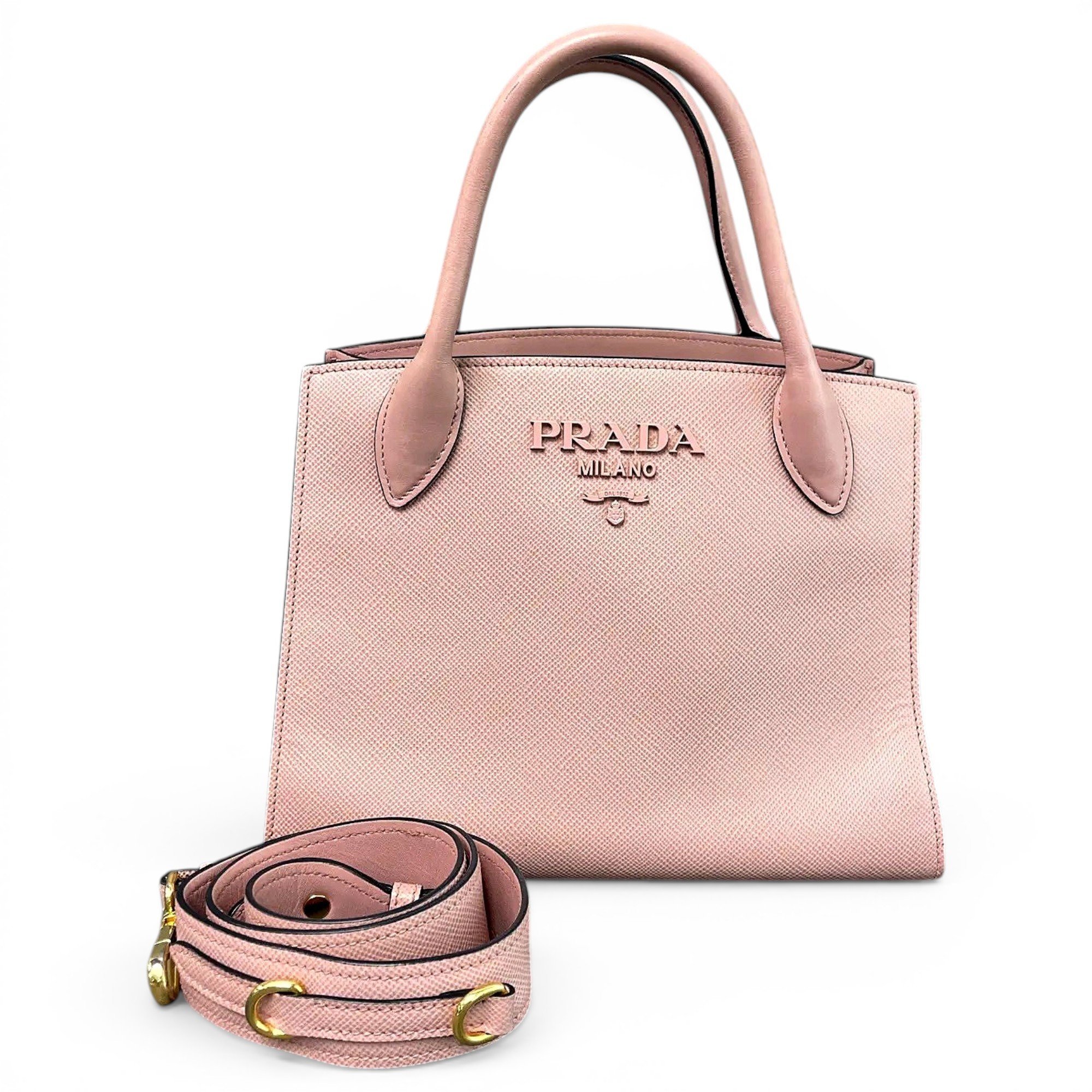 Monochrome leather crossbody bag