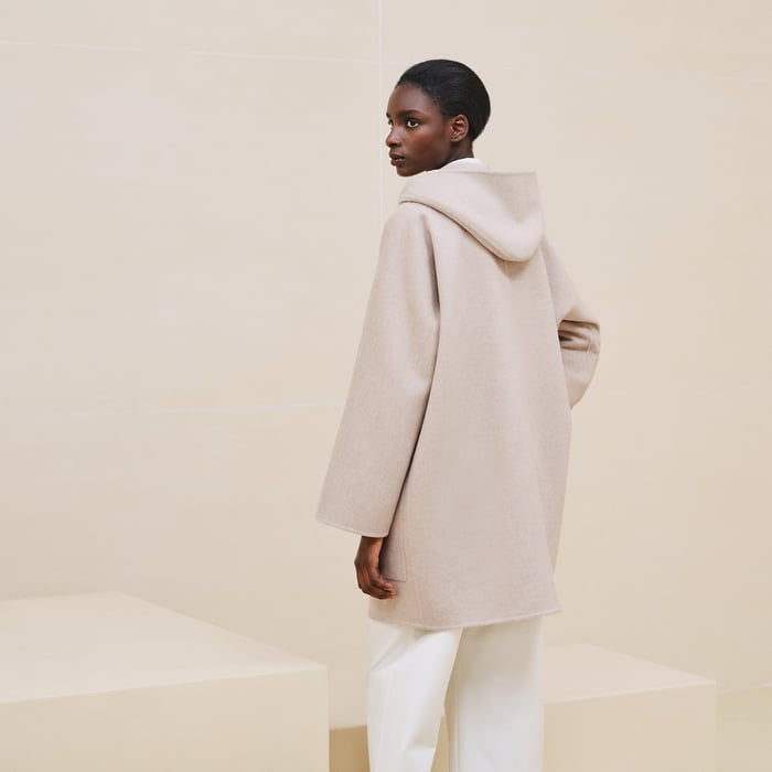 Beige Naturel Cashmere Duffle-coat