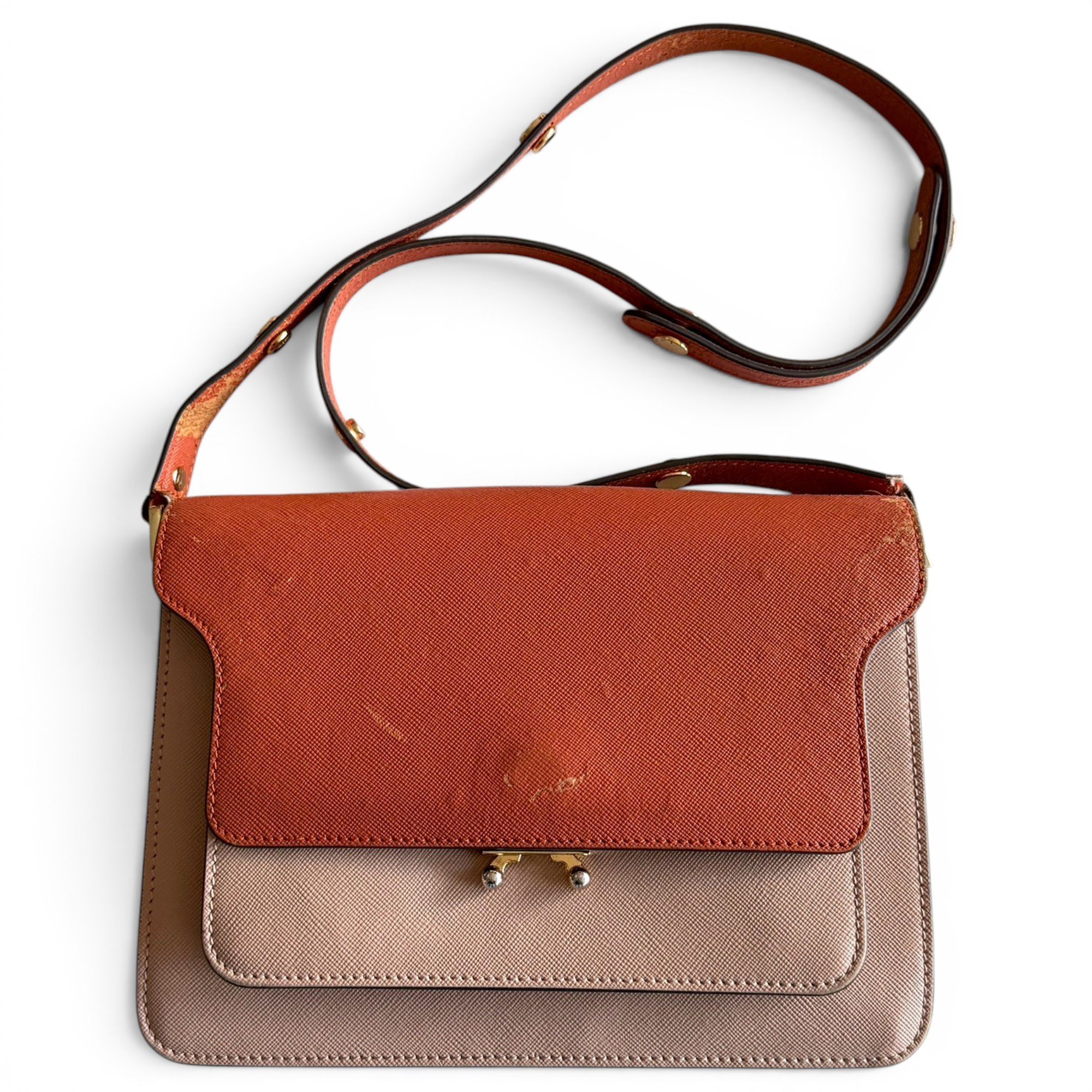 Marni Trunk leather crossbody bag