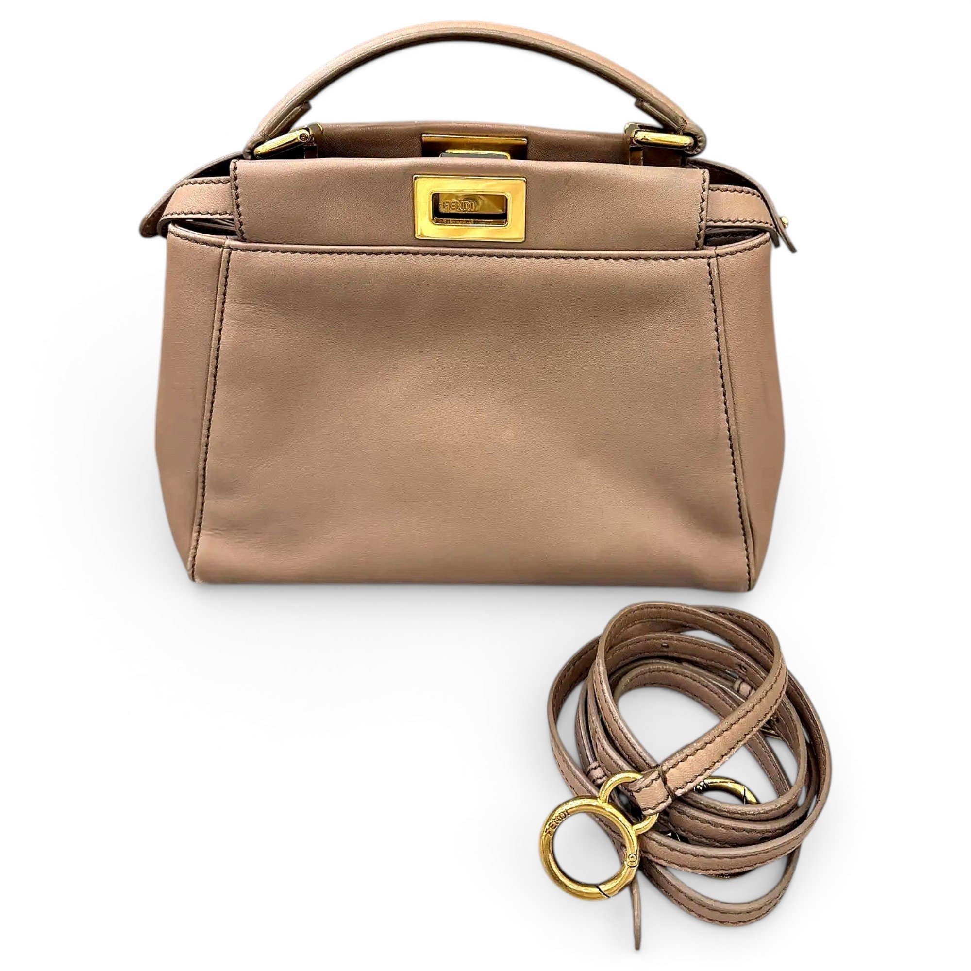 Peekaboo leather handbag