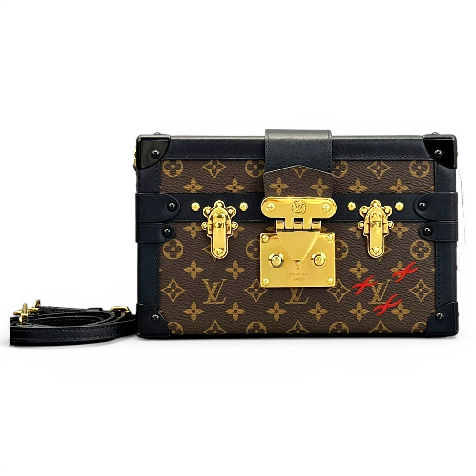 Petite Malle leather crossbody bag