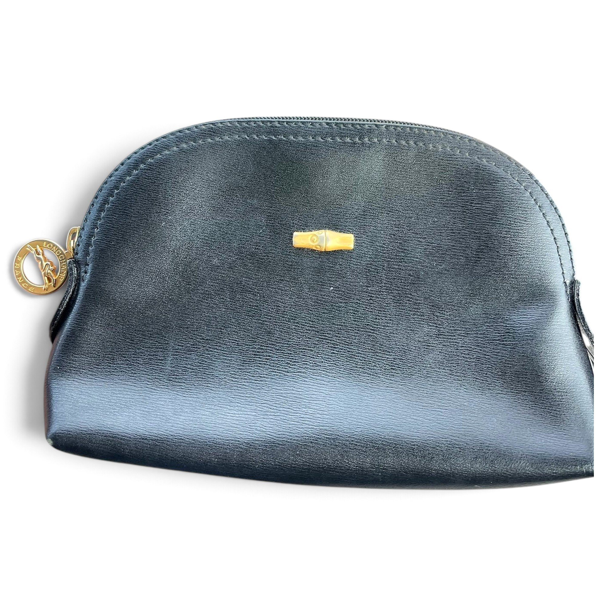 Leather clutch bag
