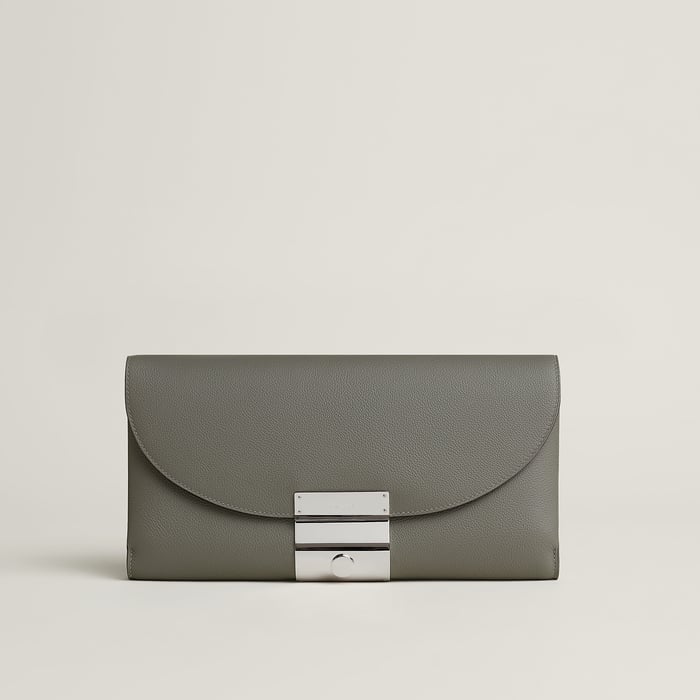 Gris Meyer Hermès Depechette Pouch