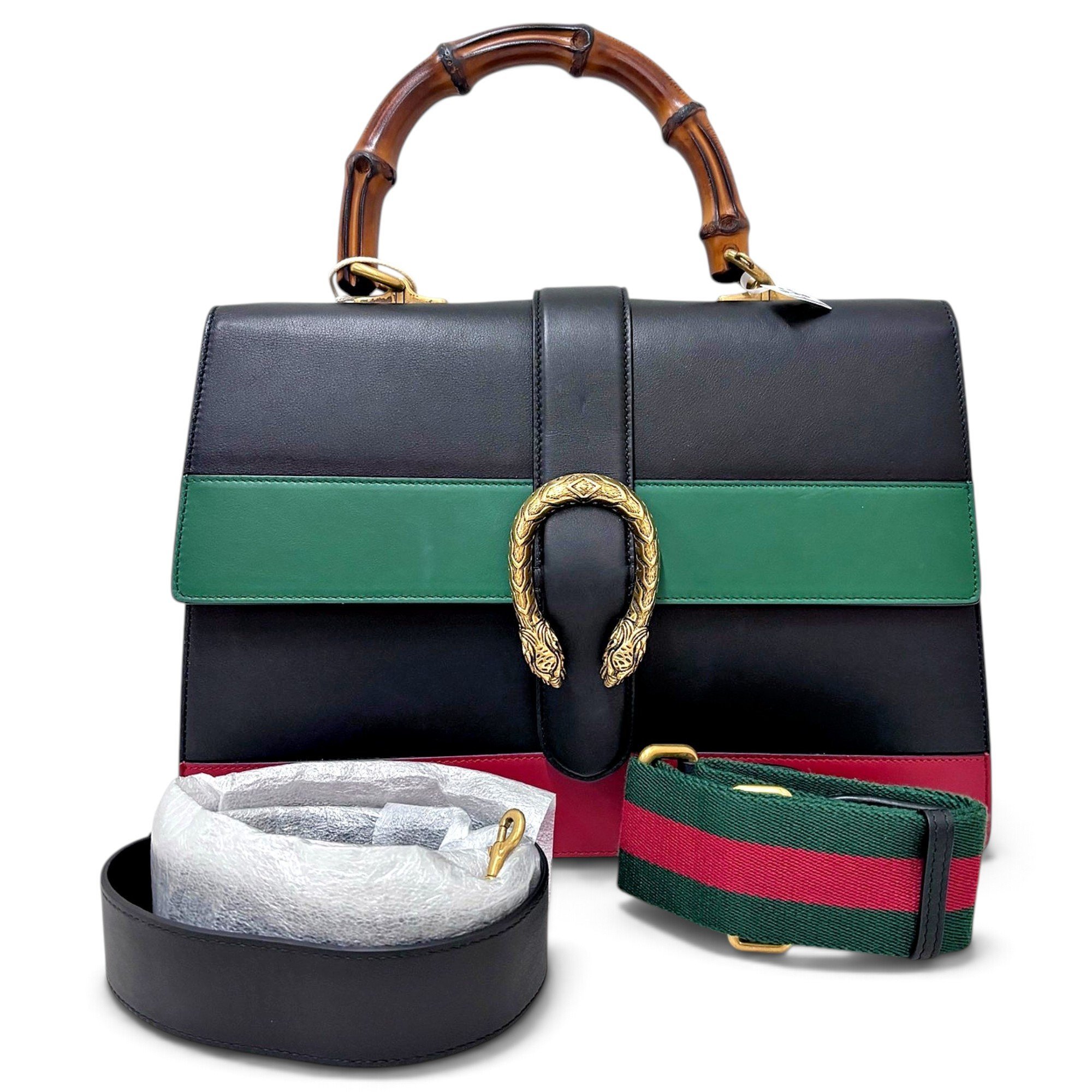 Dionysus Bamboo leather handbag