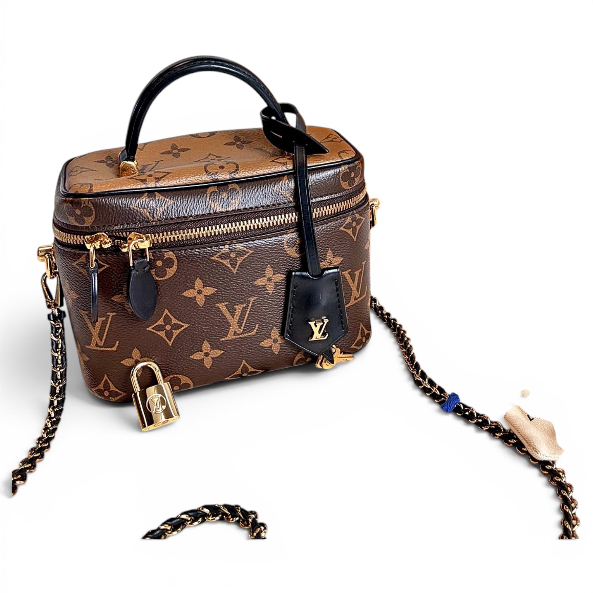 Vanity leather handbag