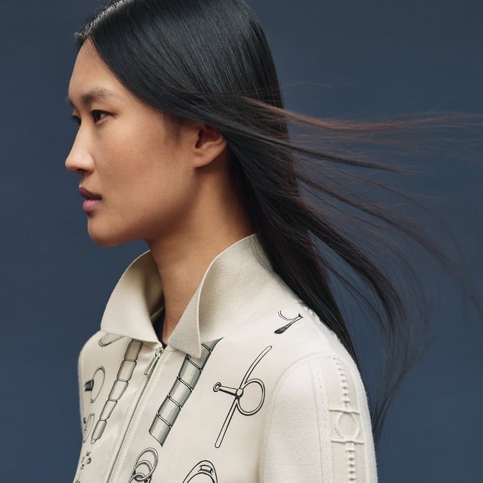 Beige Pierre d'Istrie "Cahier Du Colporteur" Zipped Twillaine Cardigan