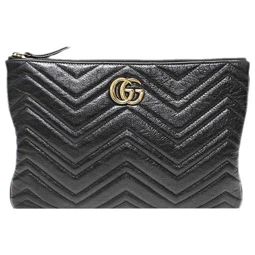 Leather clutch bag