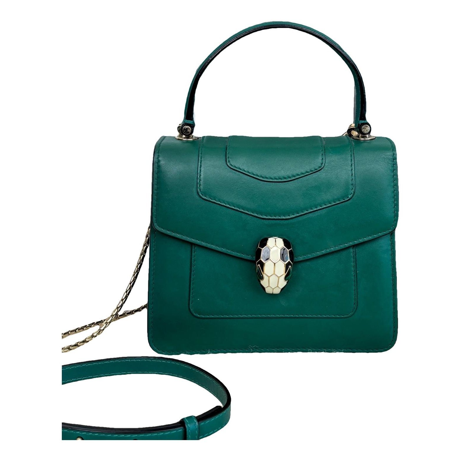 Serpenti leather handbag