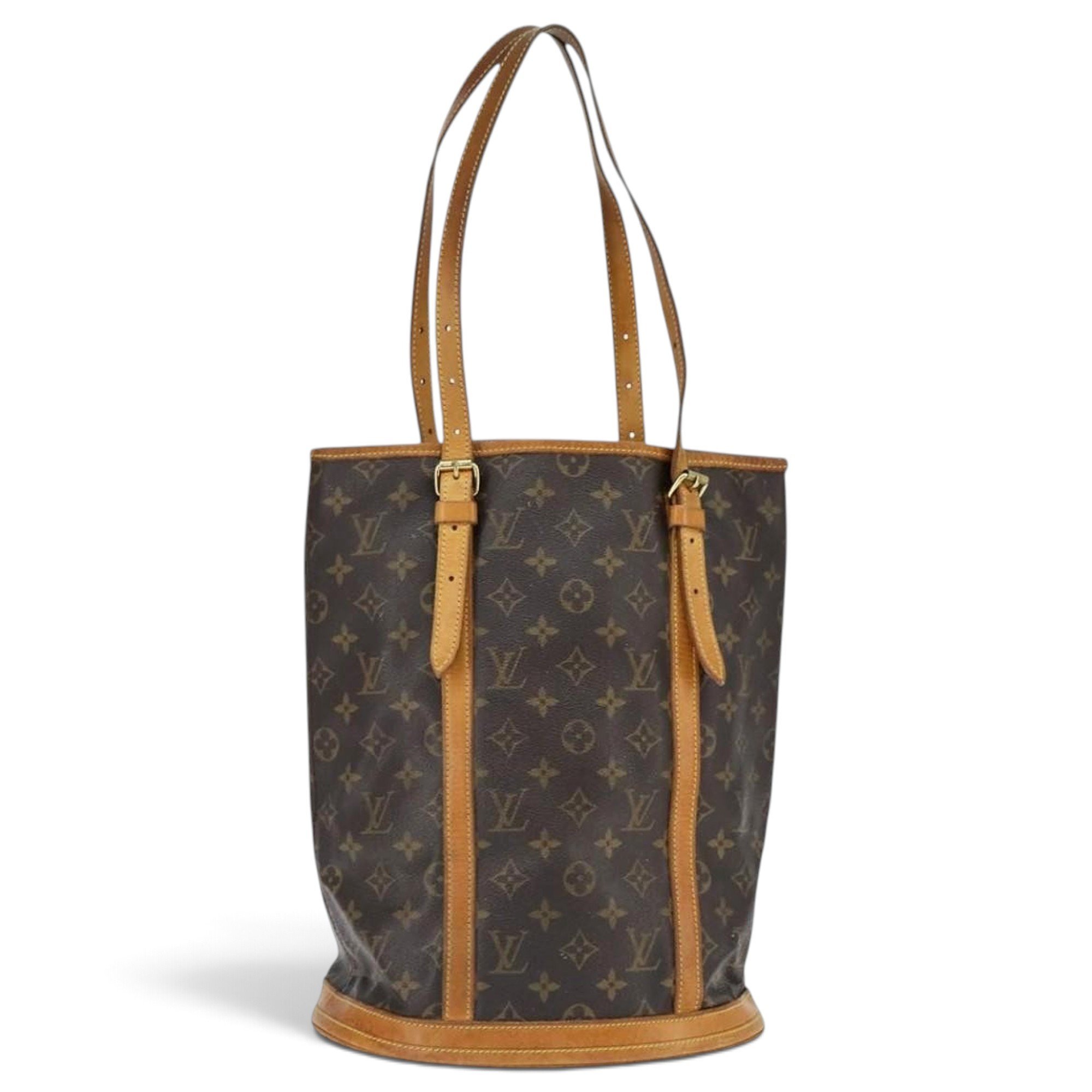 Bucket leather handbag