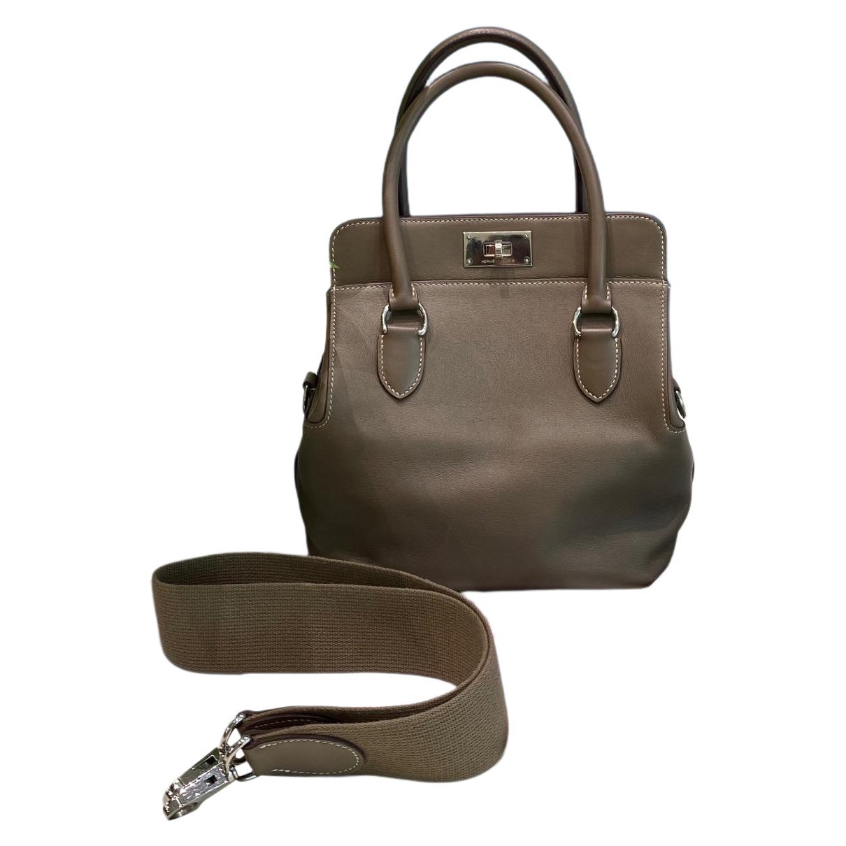 Toolbox leather handbag
