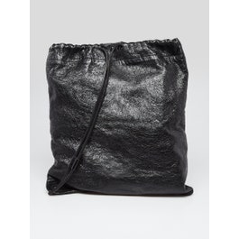Balenciaga Balenciaga Black Leather Arena Drawstring Backpack Bag