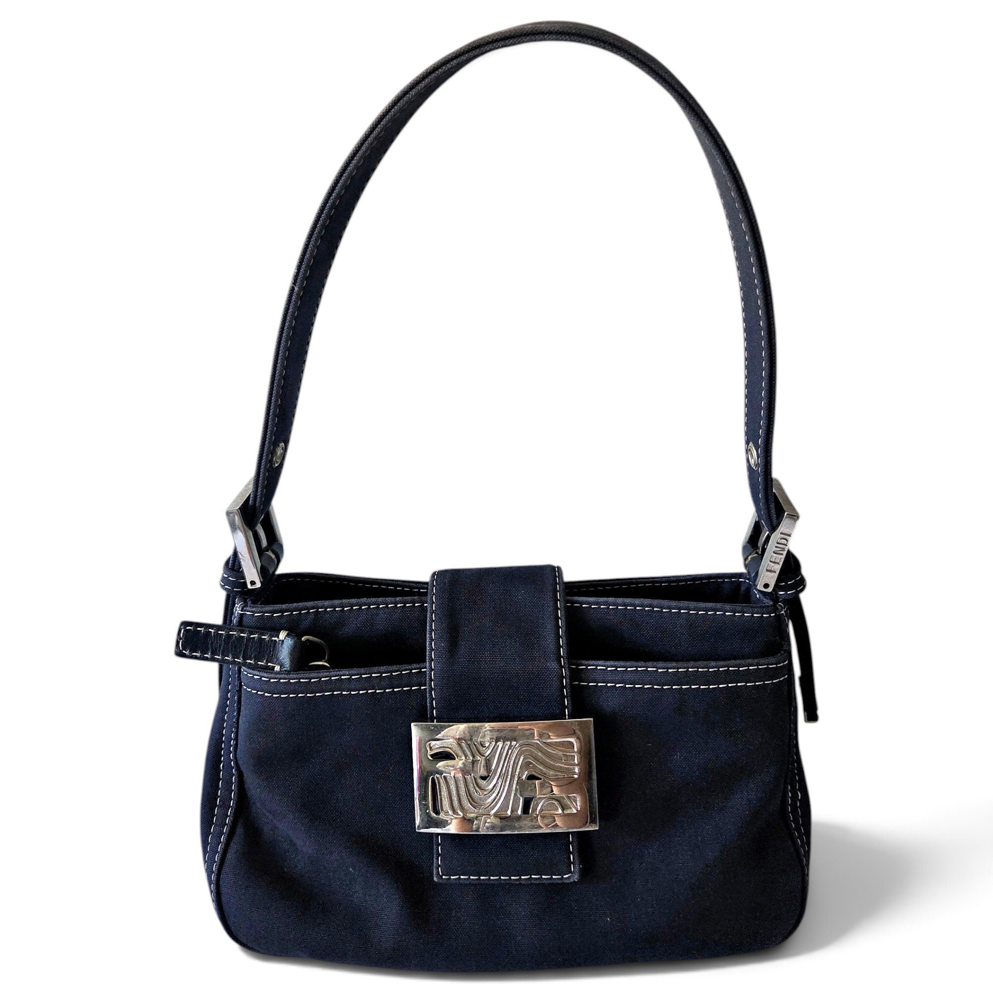 Fendi Mamma Baguette cloth handbag