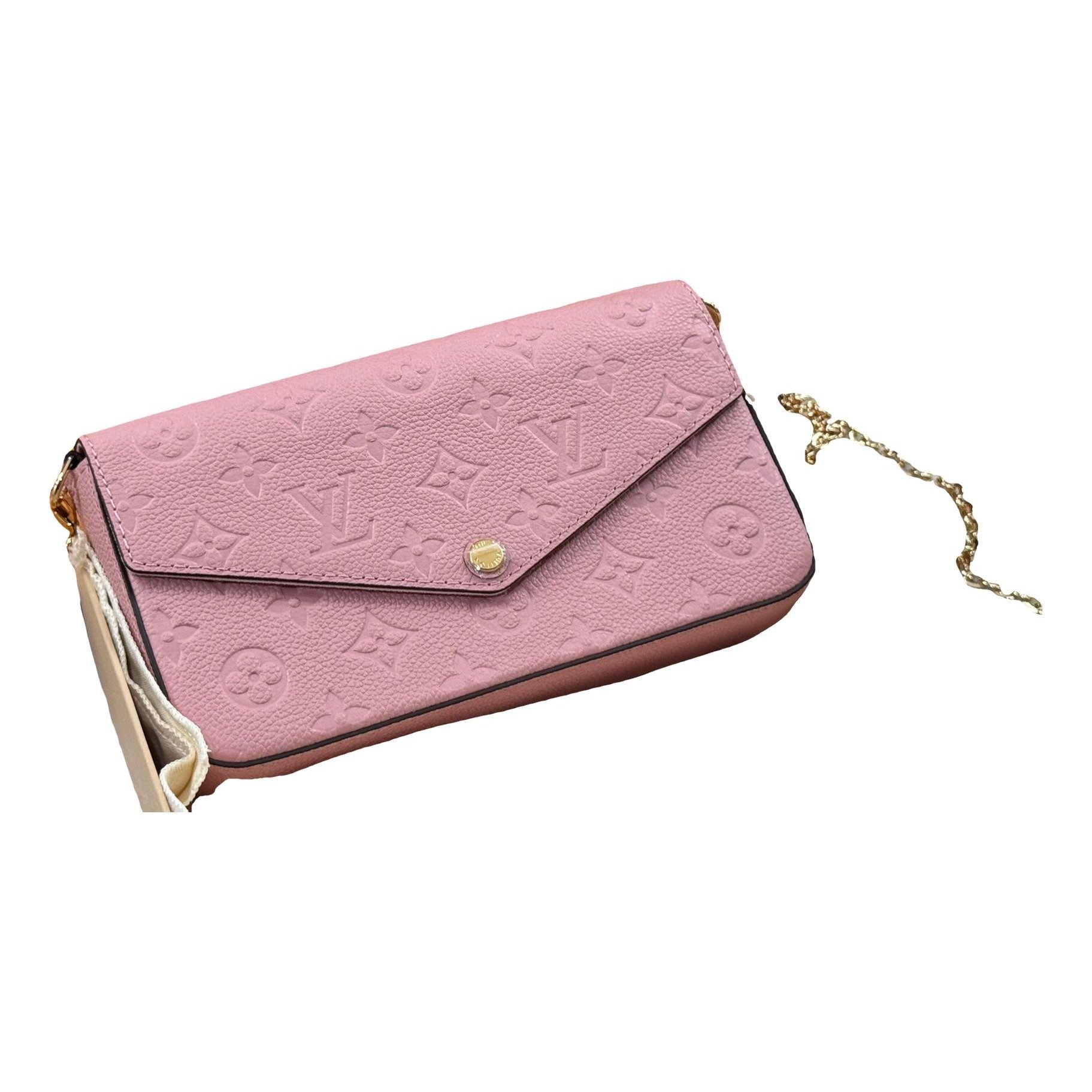 Leather clutch bag