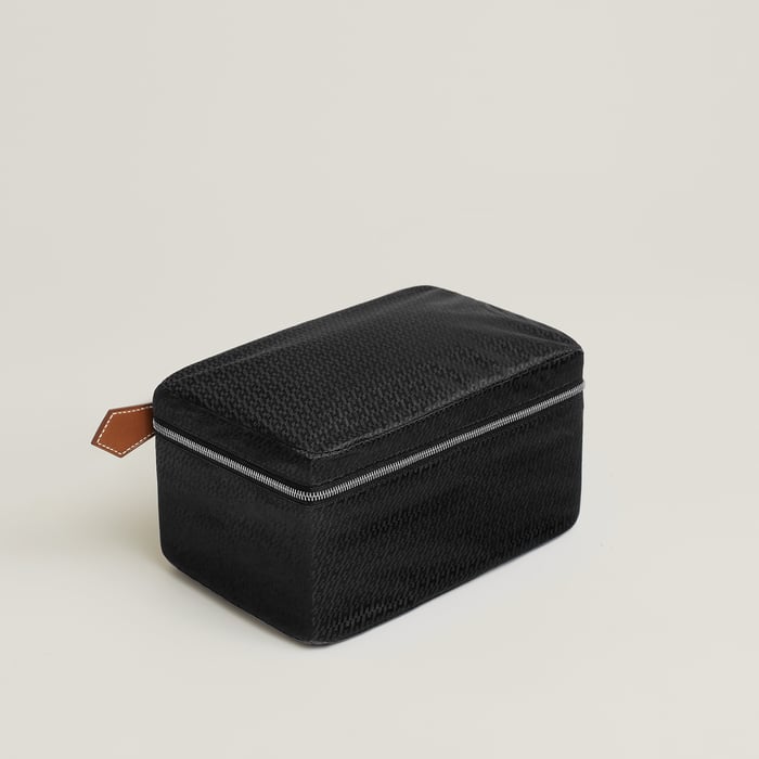 Noir Hermès Travelsilk Mini Travel Cube