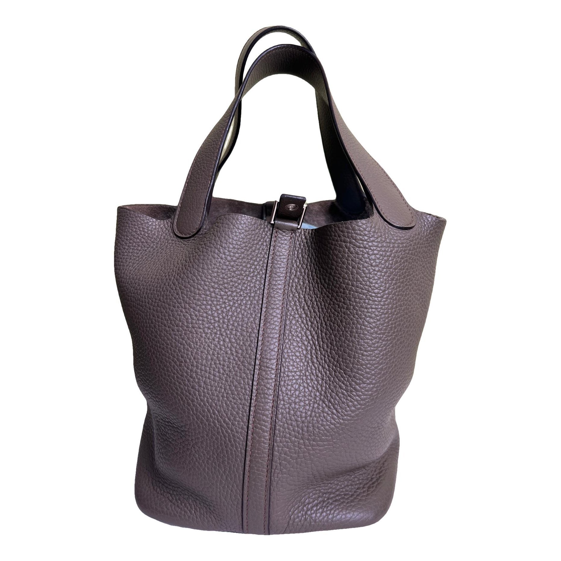 Picotin leather tote