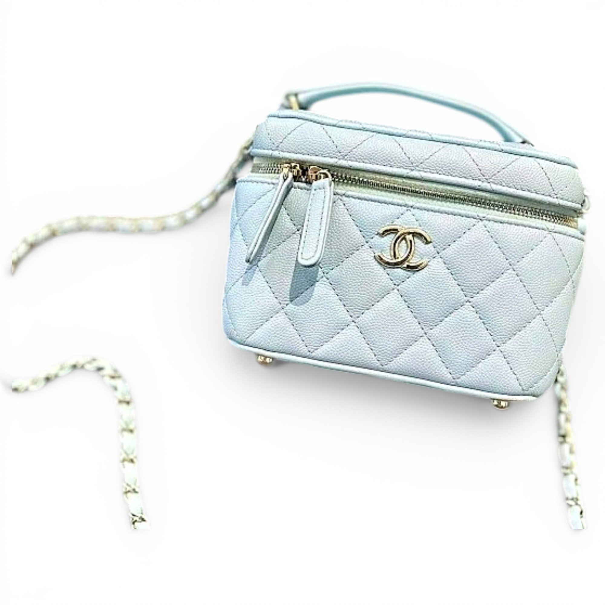 Vanity leather handbag