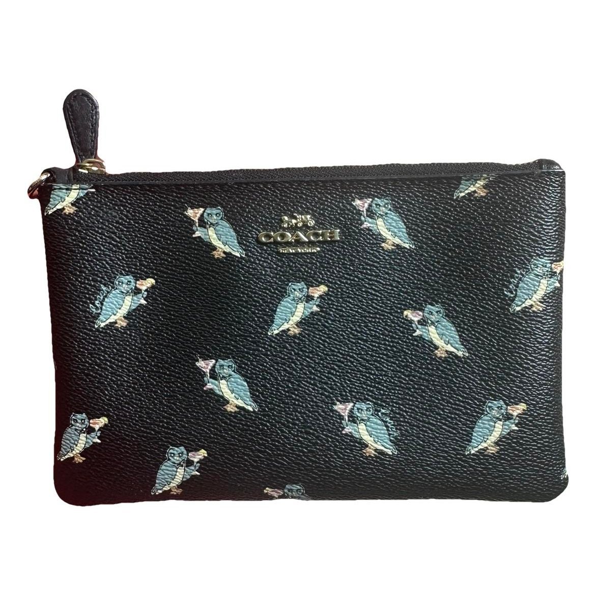 Leather clutch bag
