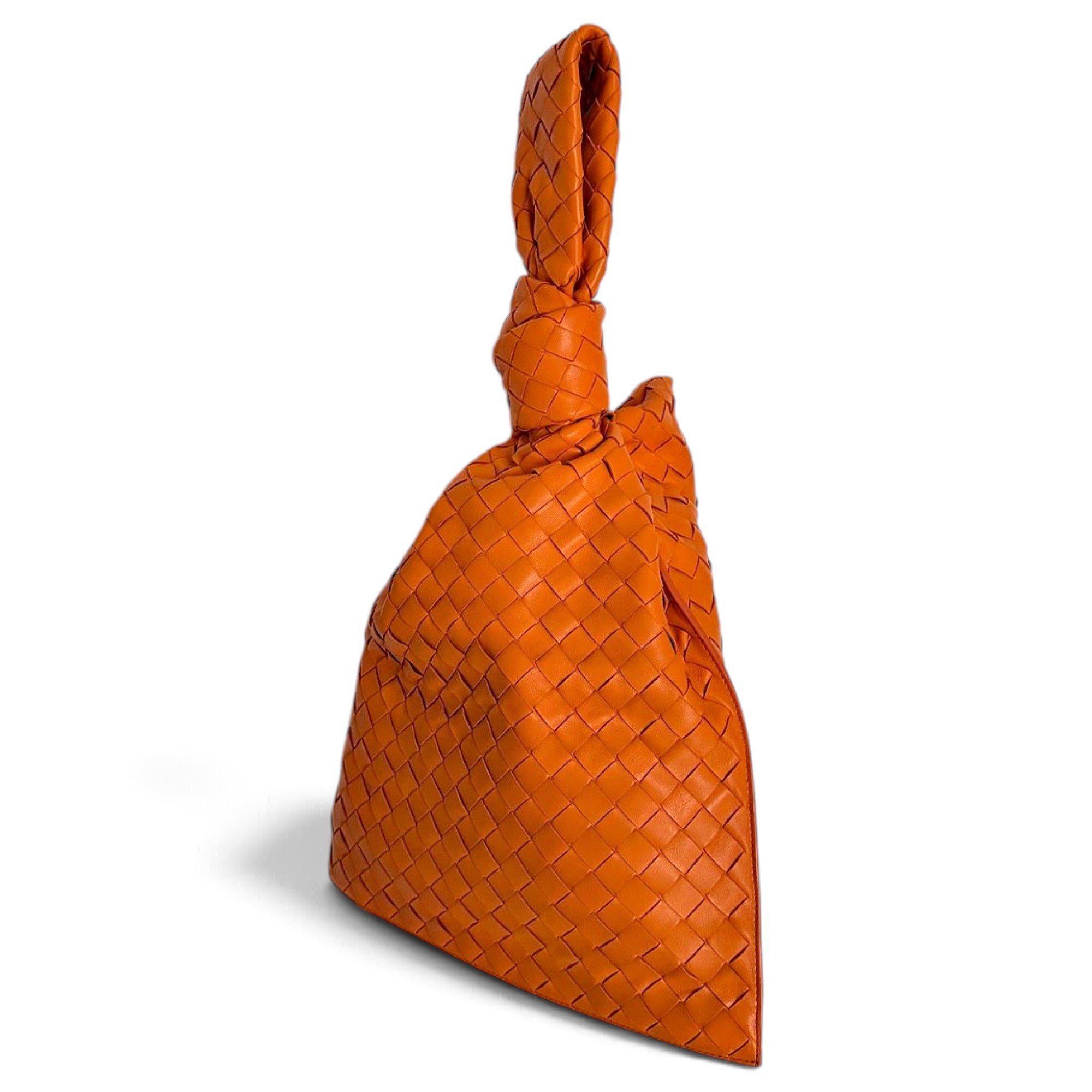 Twist leather handbag