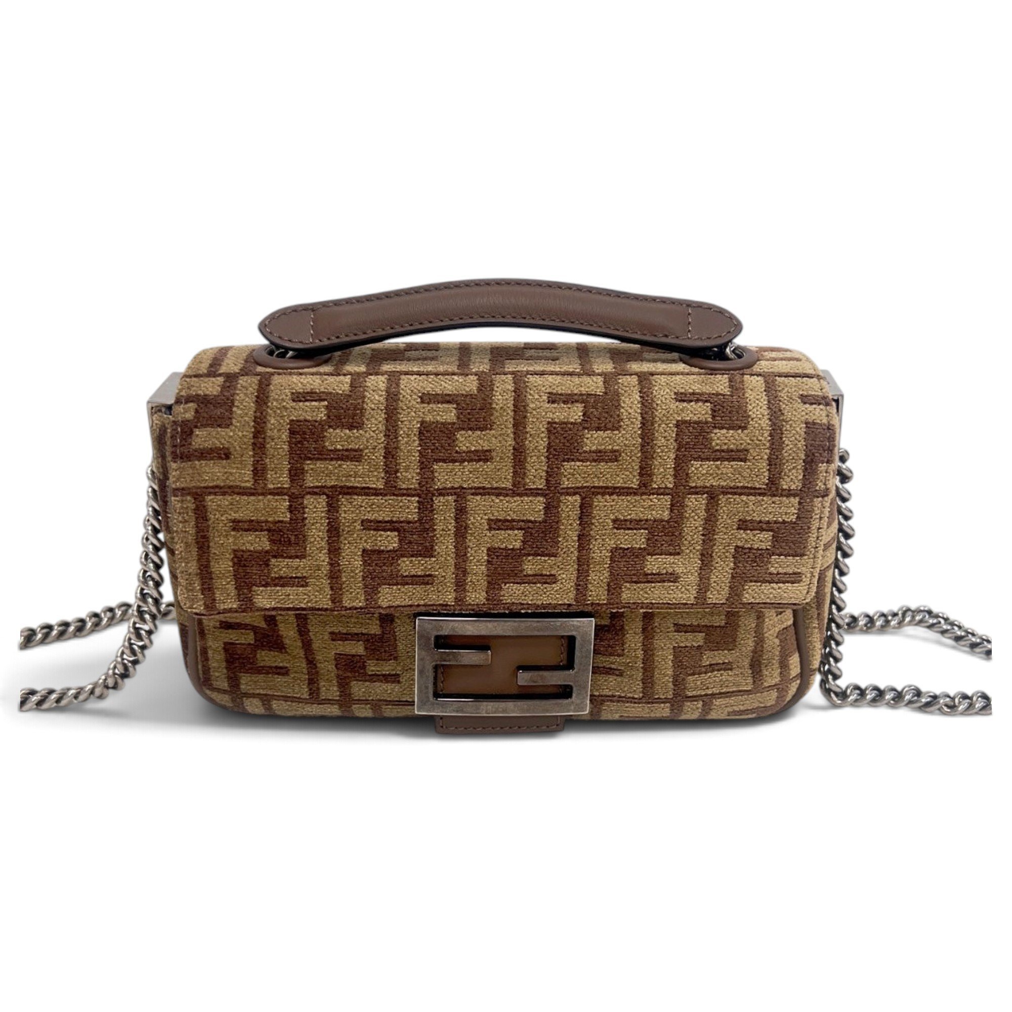 Fendi Baguette Chain Midi cloth handbag