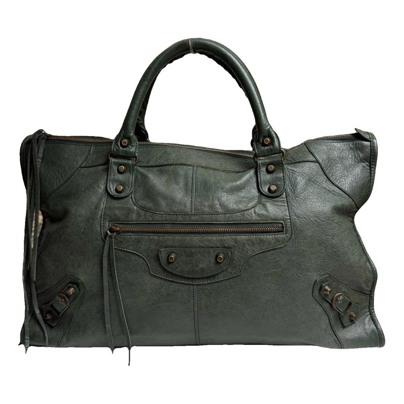 City leather handbag