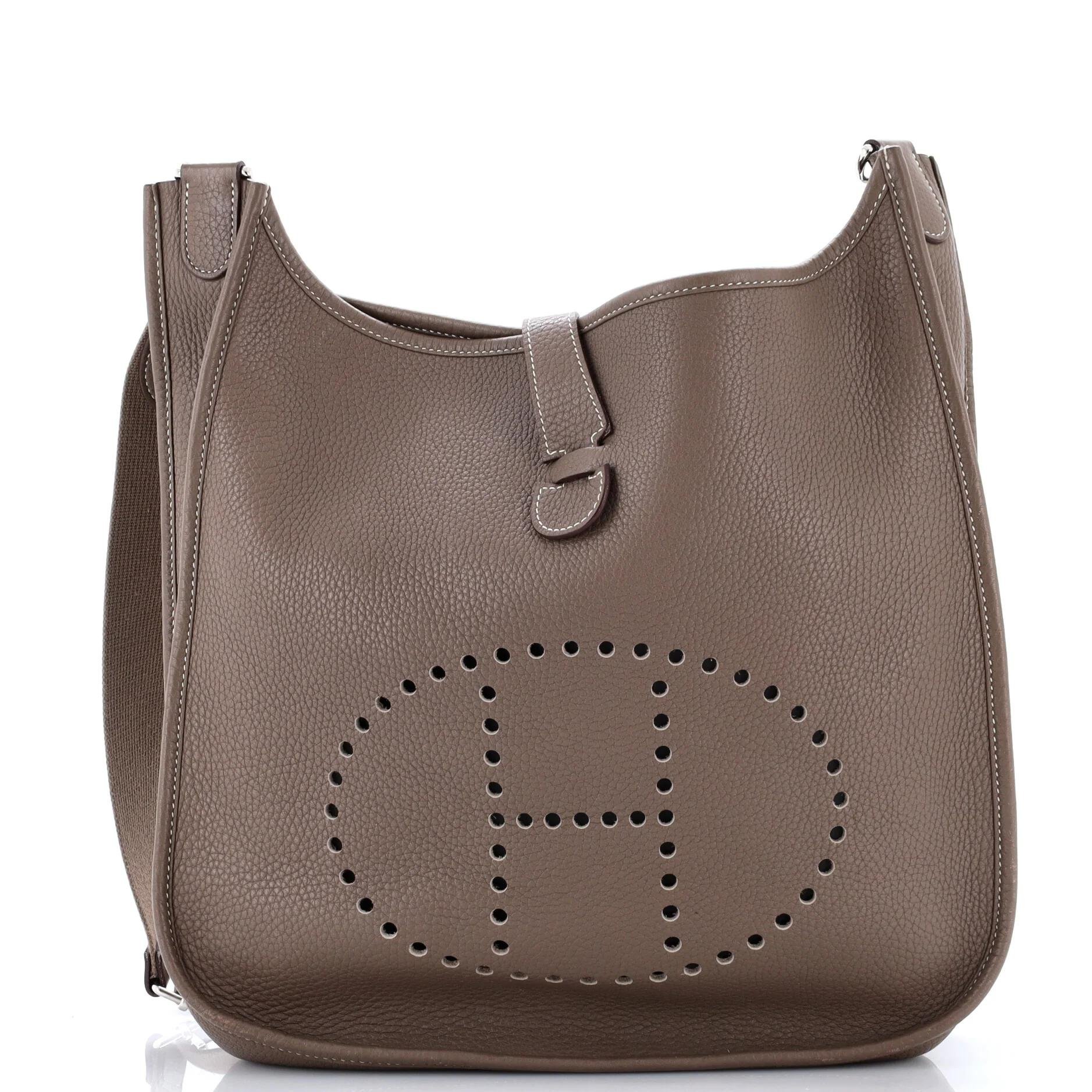Hermes Evelyne Handbag Clemence Leather 2015