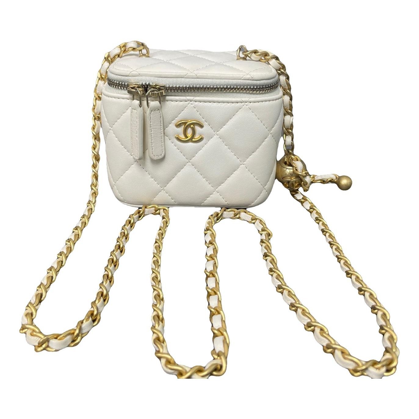 Trendy CC Vanity leather crossbody bag