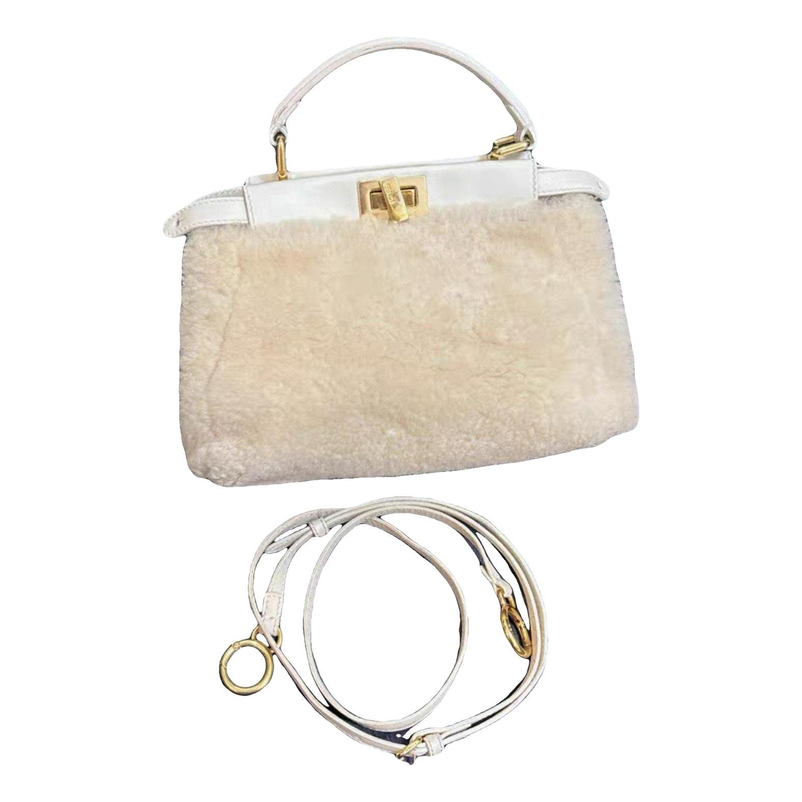 Peekaboo wool handbag